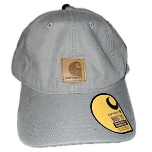 New Carhartt Authentic Canvas Strapback Hat Cap Gray FastDry Adult Adjustable OS